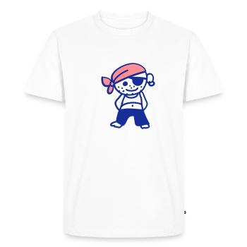 Pirate - T-shirt Premium bio Homme - blanc - Devant - Nico (187cm)