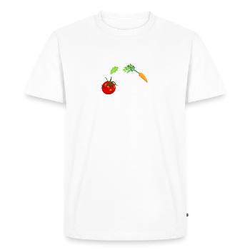 I will be with vegetable farms, vegetarian vegan - Men's Premium Organic T-Shirt - white - Front - Nico (187cm)