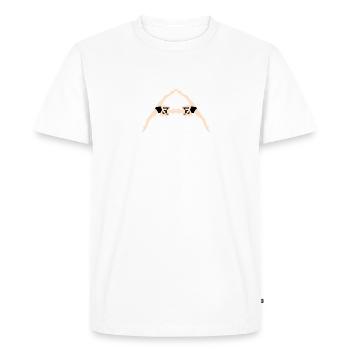 ABC - T-shirt Premium bio Homme - blanc - Devant - Nico (187cm)