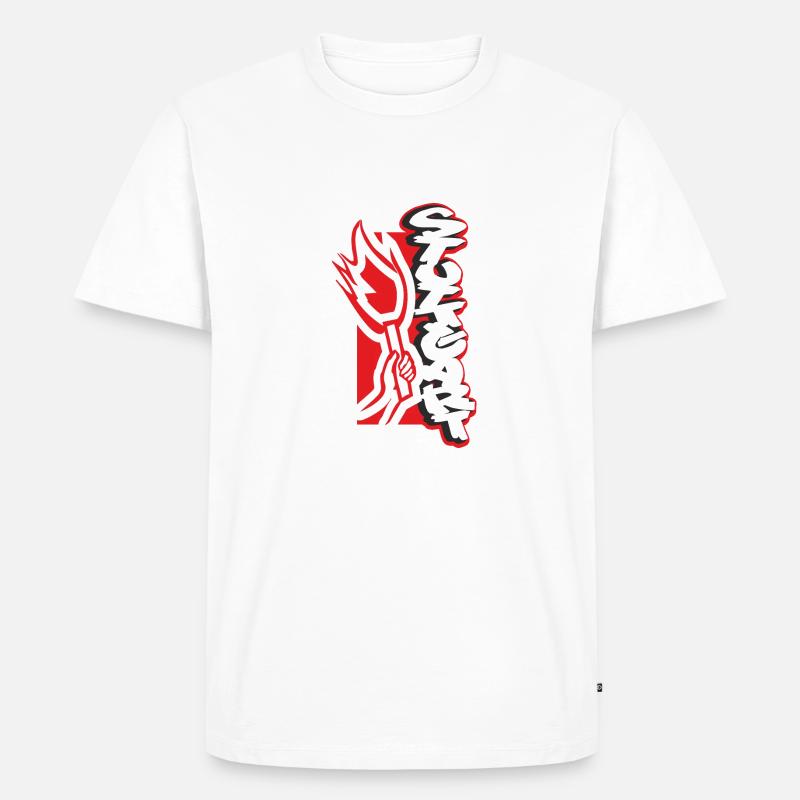 Stuttgart Pyro - Männer Premium Bio T-Shirt - Weiß