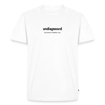 ✨️ non diagnostiqué ✨️ - T-shirt Premium bio Homme - blanc - Devant - Nico (187cm)