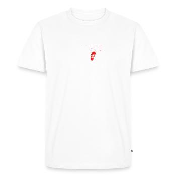 Walk in love à offrir pour tous vos évènements - T-shirt Premium bio Homme - blanc - Devant - Nico (187cm)