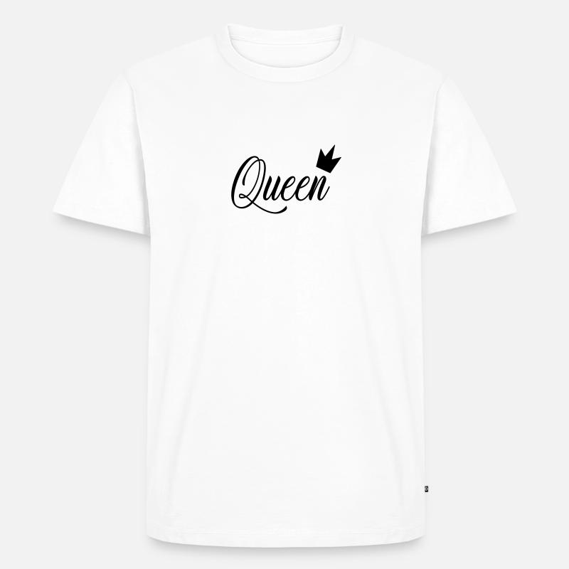 Partnerpulli Queen - Männer Premium Bio T-Shirt - Weiß