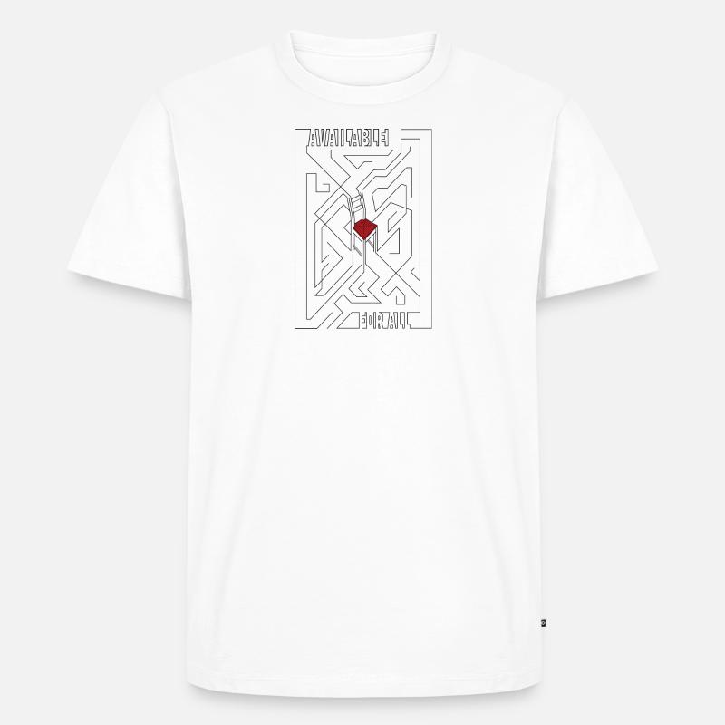 Available / Verfügbar - Männer Premium Bio T-Shirt - Weiß