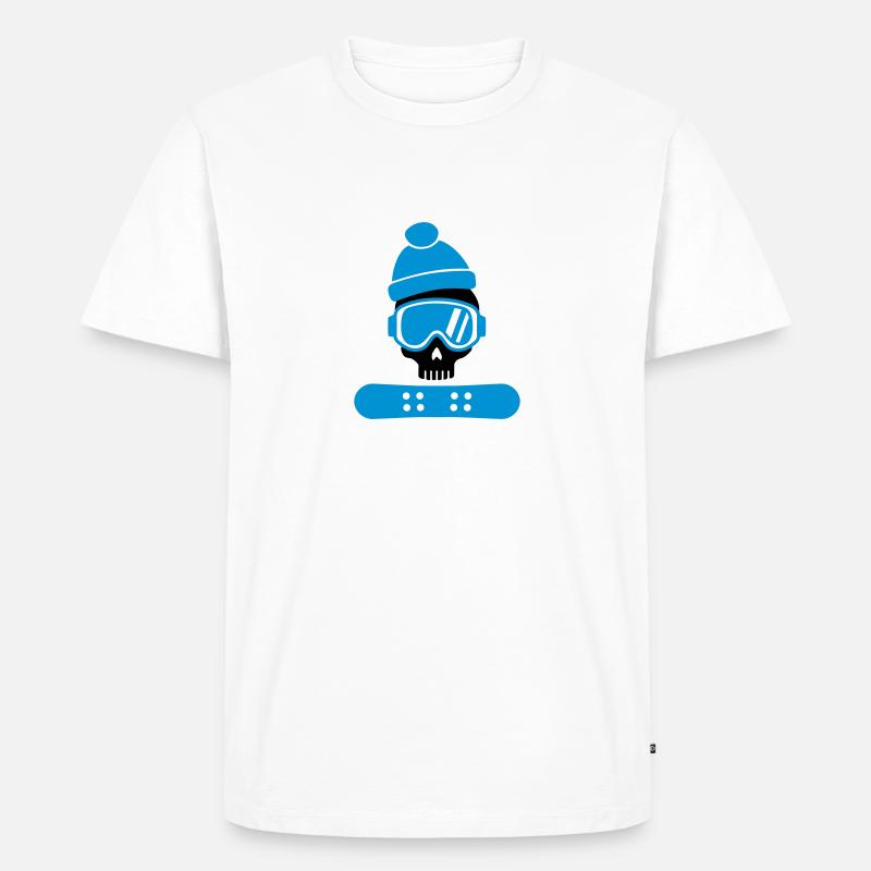 Snowboard - Männer Premium Bio T-Shirt - Weiß