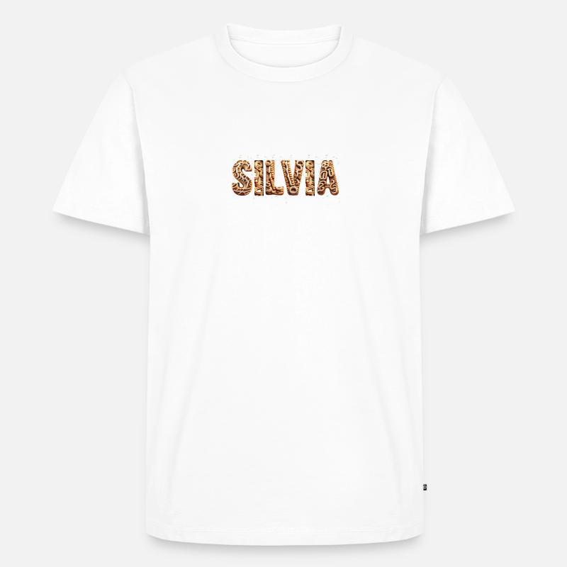 SILVIA - Männer Premium Bio T-Shirt - Weiß