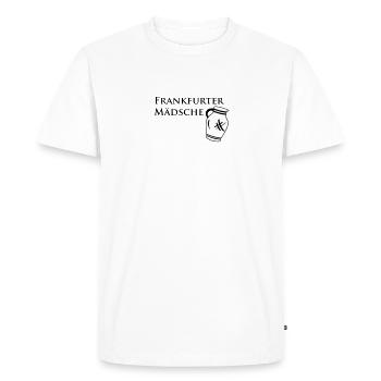 Frankfurter Mädsche Bembel – Frankfurt Shirt Shop - T-shirt Premium bio Homme - blanc - Devant - Nico (187cm)