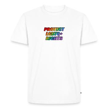 Protéger les droits LGBTQ - T-shirt Premium bio Homme - blanc - Devant - Nico (187cm)