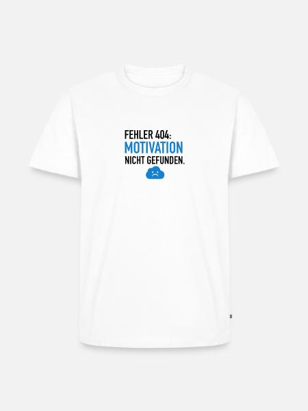 Fehler 404 Motivation - Männer Premium Bio T-Shirt - Weiß