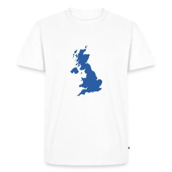 Carte britannique - T-shirt Premium bio Homme - blanc - Devant - Nico (187cm)