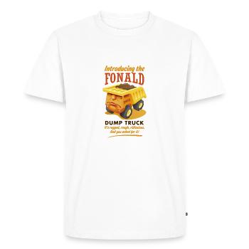 Le camion à benne basculante Fonald - T-shirt Premium bio Homme - blanc - Devant - Nico (187cm)