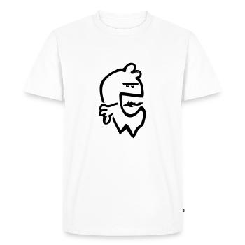Funny Face Brûlures d’estomac - T-shirt Premium bio Homme - blanc - Devant - Nico (187cm)