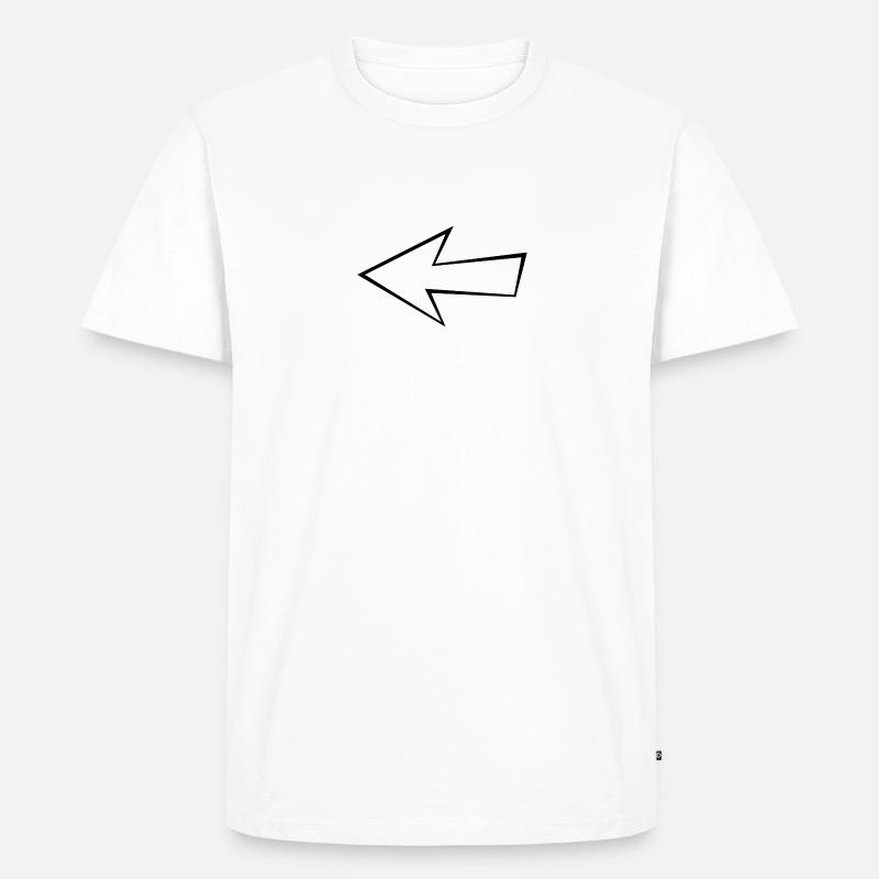 Leerer Pfeil - Männer Premium Bio T-Shirt - Weiß