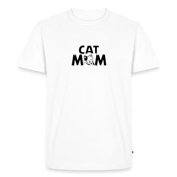 Stylish Cat Mum - Men's Premium Organic T-Shirt - white - Front - Nico (187cm)