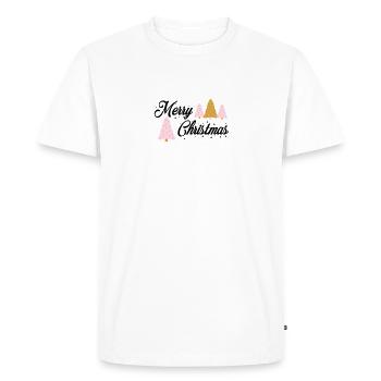Joyeux sapin de Noël - T-shirt Premium bio Homme - blanc - Devant - Nico (187cm)