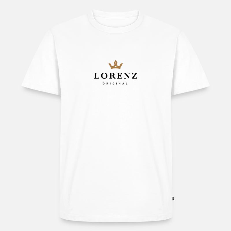 Lorenz - Männer Premium Bio T-Shirt - Weiß