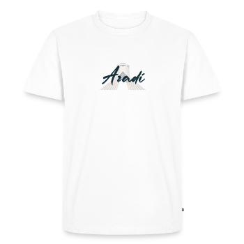 Tour Azadi - Art perse (Iran) - T-shirt Premium bio Homme - blanc - Devant - Nico (187cm)