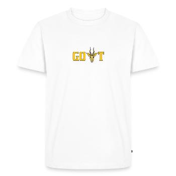 GOAT - T-shirt Premium bio Homme - blanc - Devant - Nico (187cm)
