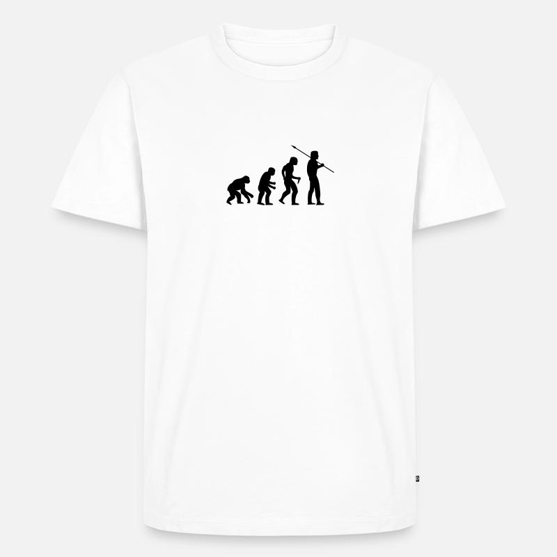 EVOLUTION Monkey to Human - Men's Premium Organic T-Shirt - white