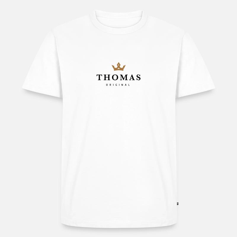 Thomas - Männer Premium Bio T-Shirt - Weiß