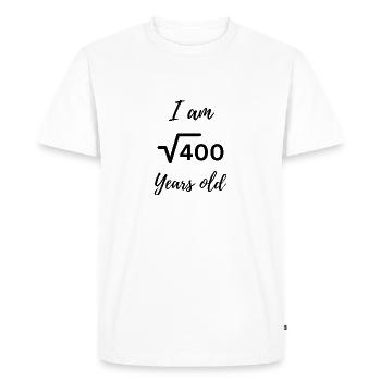 20 ans – Design d’anniversaire minimaliste pour la célébration - T-shirt Premium bio Homme - blanc - Devant - Nico (187cm)
