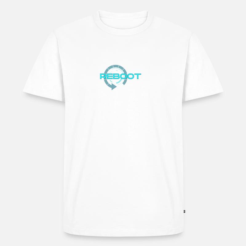 Reboot your LIFE - Männer Premium Bio T-Shirt - Weiß