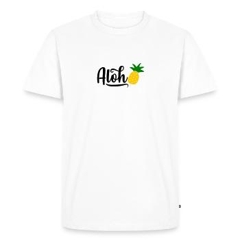 Aloha Pineapple - Men's Premium Organic T-Shirt - white - Front - Nico (187cm)