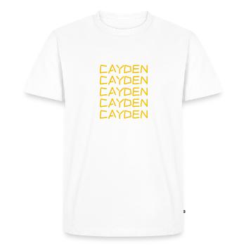 Stéphanie - T-shirt Premium bio Homme - blanc - Devant - Nico (187cm)