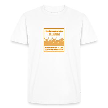 Albin - T-shirt Premium bio Homme - blanc - Devant - Nico (187cm)