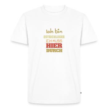 Screed layer as a profession - Men's Premium Organic T-Shirt - white - Front - Nico (187cm)
