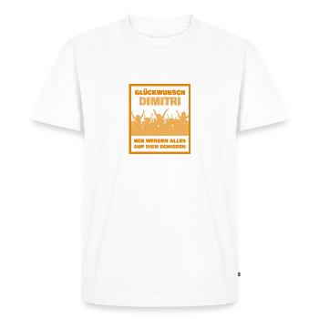 Gift for Dimitri - Men's Premium Organic T-Shirt - white - Front - Nico (187cm)