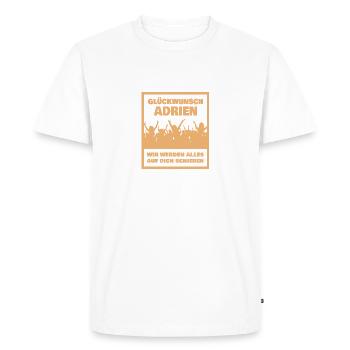 Adrien - T-shirt Premium bio Homme - blanc - Devant - Nico (187cm)