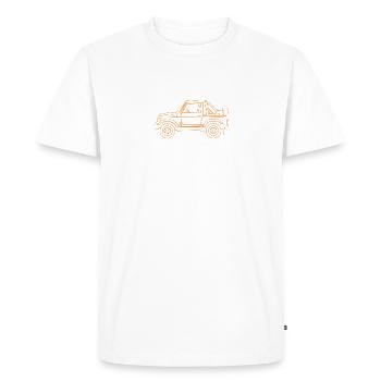 4X4 orange - T-shirt Premium bio Homme - blanc - Devant - Nico (187cm)