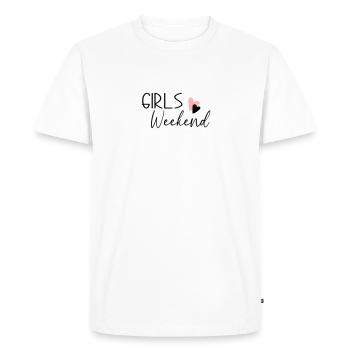Week-end des filles - T-shirt Premium bio Homme - blanc - Devant - Nico (187cm)