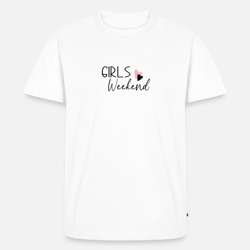 Week-end des filles - T-shirt Premium bio Homme - blanc