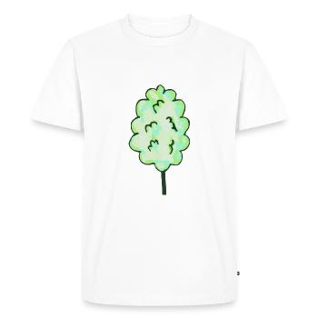 Barbe à papa vert - T-shirt Premium bio Homme - blanc - Devant - Nico (187cm)