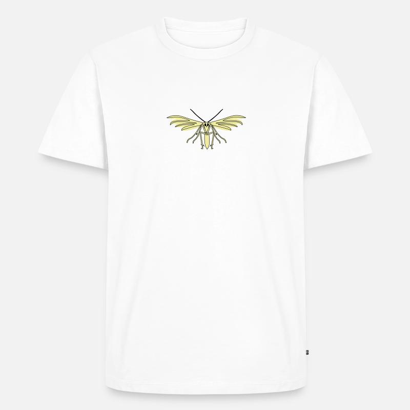 Federmotte - Männer Premium Bio T-Shirt - Weiß