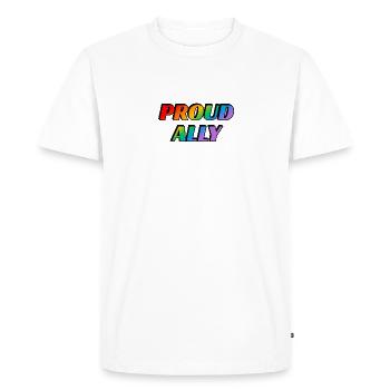 Proud ally - LGBT pride - Men's Premium Organic T-Shirt - white - Front - Nico (187cm)