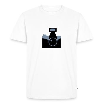 Appareil photo - T-shirt Premium bio Homme - blanc - Devant - Nico (187cm)