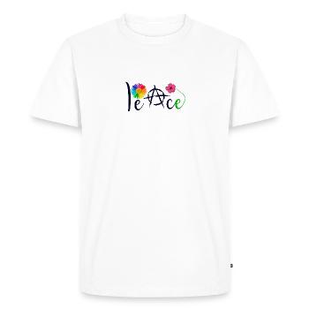 Paix Amour Paix Symbole pour l’Amour Paix - T-shirt Premium bio Homme - blanc - Devant - Nico (187cm)