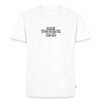Dog Training Dad - Papa Lustig - Men's Premium Organic T-Shirt - white - Front - Nico (187cm)