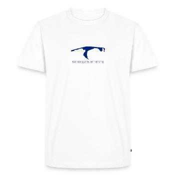 Sylt | Coordonnées | Bleu - T-shirt Premium bio Homme - blanc - Devant - Nico (187cm)