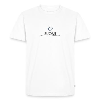Amour - Suomi - T-shirt Premium bio Homme - blanc - Devant - Nico (187cm)