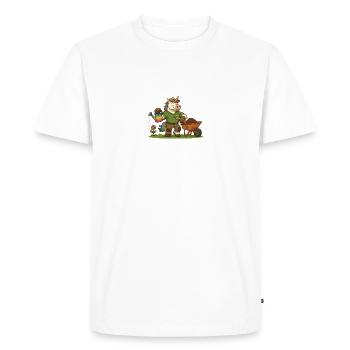 Cor de jardin - T-shirt Premium bio Homme - blanc - Devant - Nico (187cm)