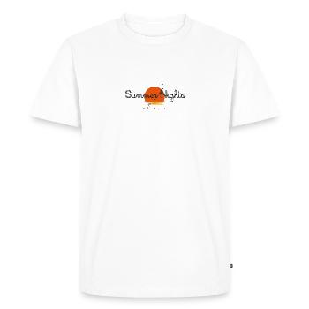 Summer Nights - Men's Premium Organic T-Shirt - white - Front - Nico (187cm)