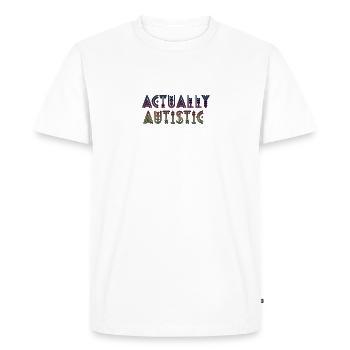 Actually Autistic - Boho - Men's Premium Organic T-Shirt - white - Front - Nico (187cm)