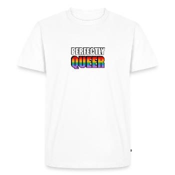 Parfaitement queer - T-shirt Premium bio Homme - blanc - Devant - Nico (187cm)