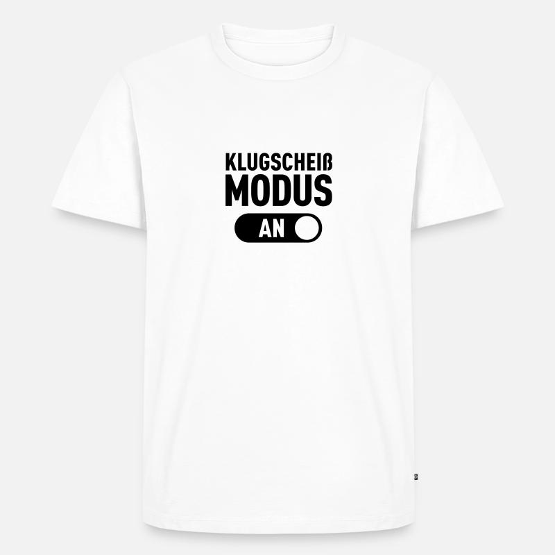 Klugscheiß Modus (An) - Männer Premium Bio T-Shirt - Weiß