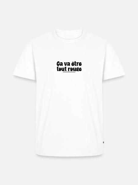 noir rouge - T-shirt Premium bio Homme - blanc