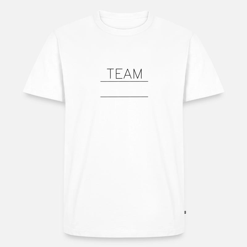 TEAM mit Platzhalter - Männer Premium Bio T-Shirt - Weiß